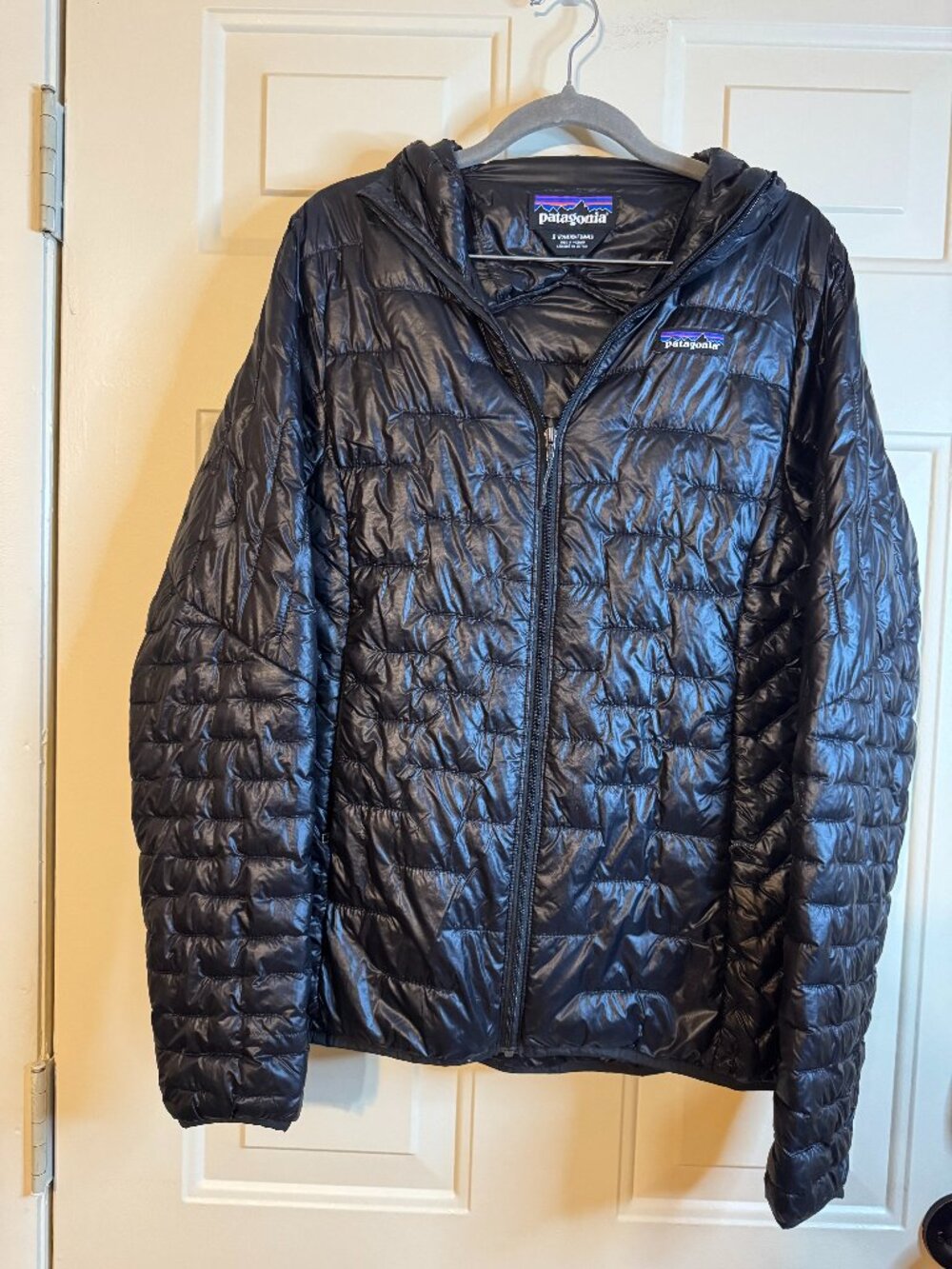 Patagonia Micro Puff Hoody Womens Small Black Lightweight Puffer Jacket
